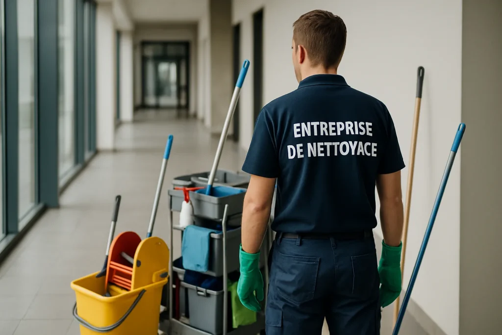 Équipe de nettoyage dans un appartement à Varennes-Jarcy utilisant des équipements modernes.