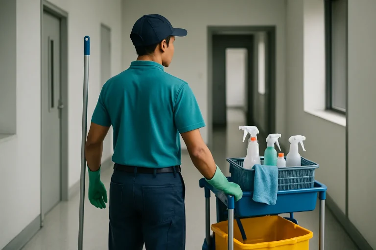 Équipe professionnelle nettoyant un appartement à Grigny, mettant en avant le processus de nettoyage.