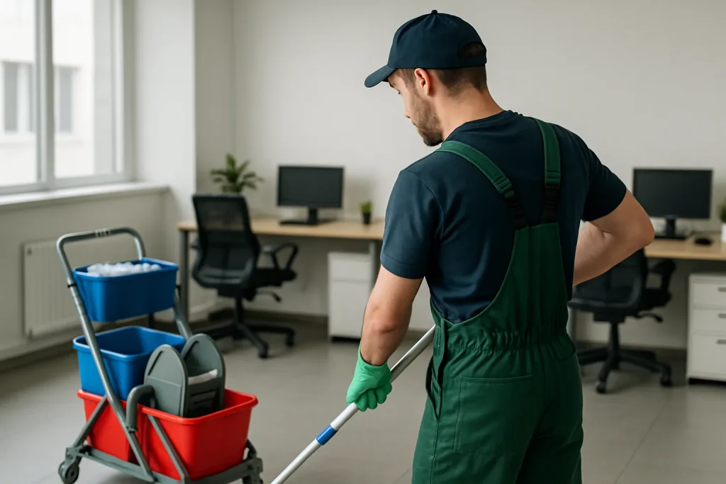 Des professionnels nettoient un appartement à Marcoussis avec des équipements modernes.