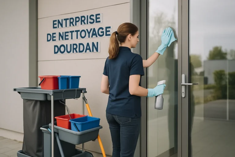 Un agent de nettoyage à Dourdain désinfectant un appartement avec des équipements modernes.
