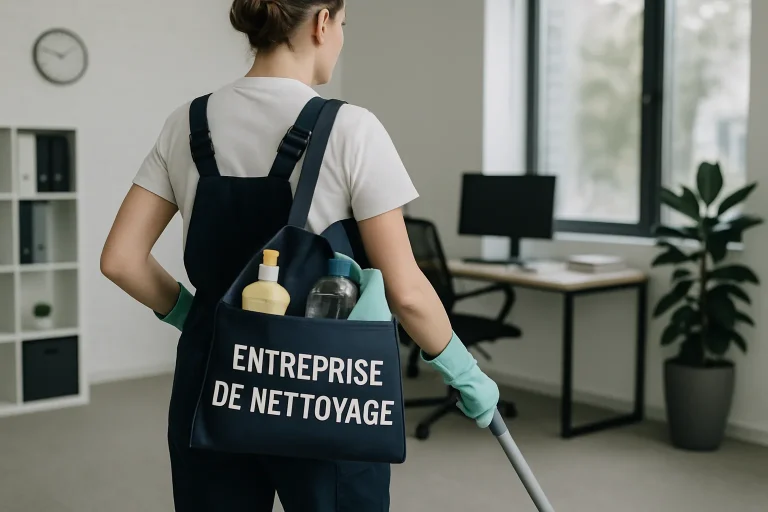 Équipe de nettoyage à NOZAY utilisant des équipements modernes dans un bureau.