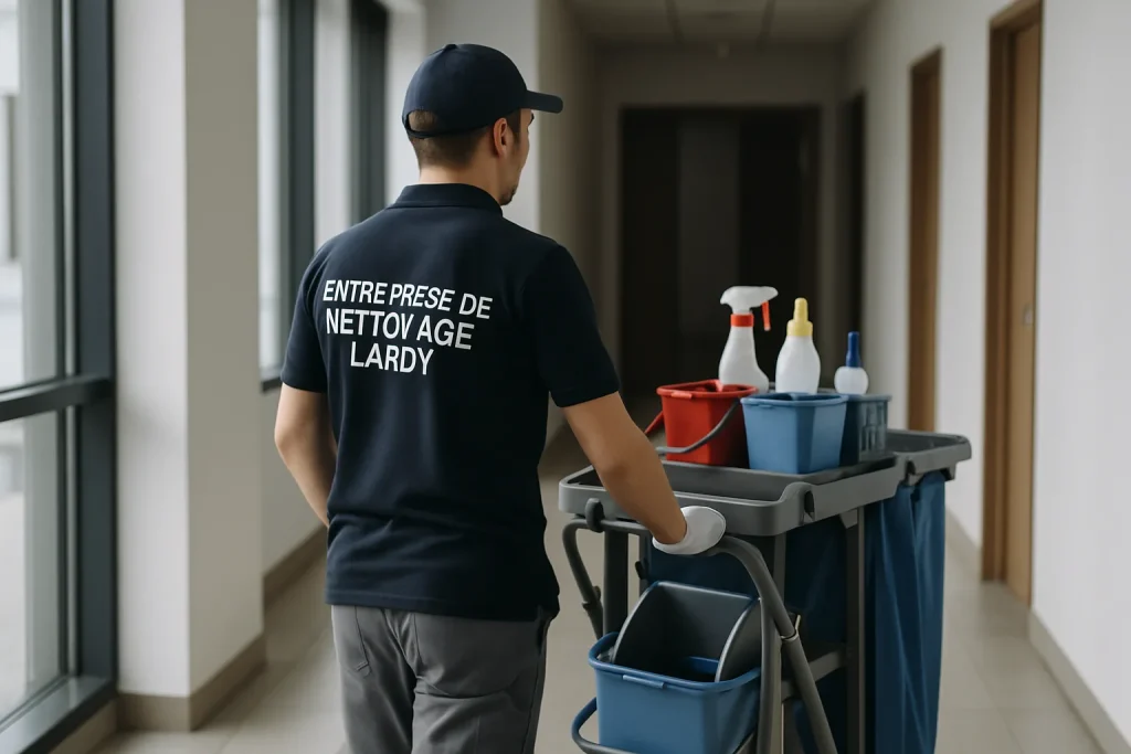 Une équipe de nettoyage à Lardy effectuée pour désinfecter un appartement en utilisant des produits écologiques.