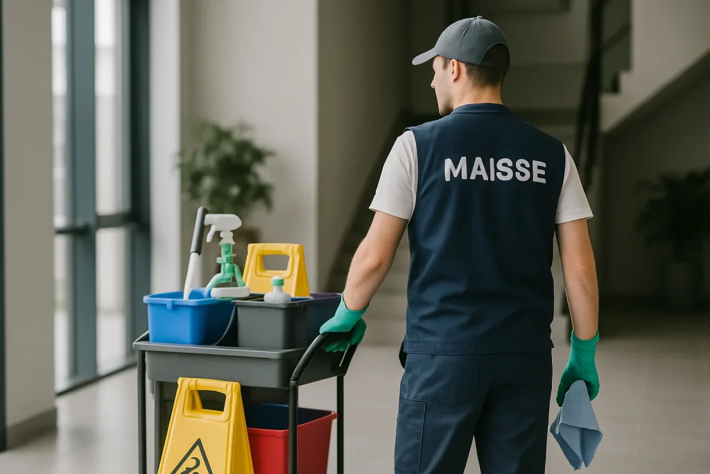 Bureau bien nettoyé à Maisse, illustrant les services de nettoyage.