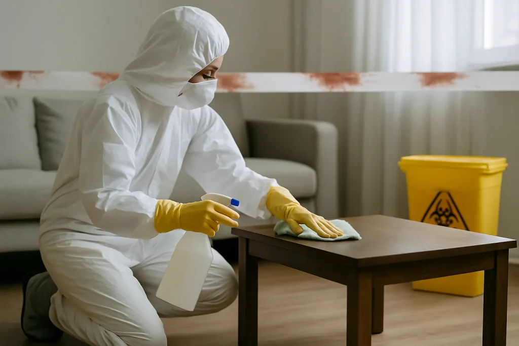 Comment prévenir les risques biologiques lors d'un nettoyage post-décès ?